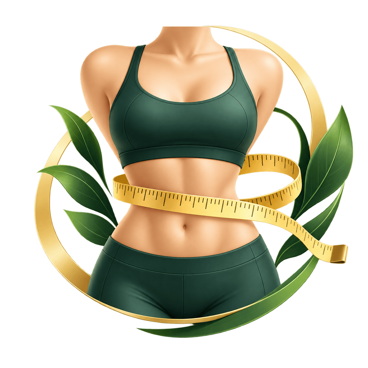 Body fat calculator with waist measurement and fitness body